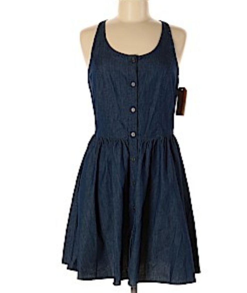 Copper Key Blue Jean Skater Dress